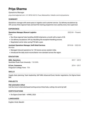 Classic resume template: Works everywhere. The safe default.