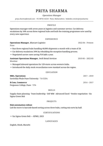 Elegant resume template: Serif and restrained, for consulting and finance.