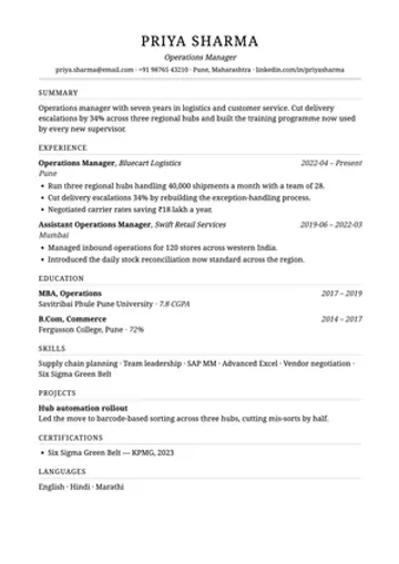 Ivy resume template: Centred serif, the old-school academic and law register.