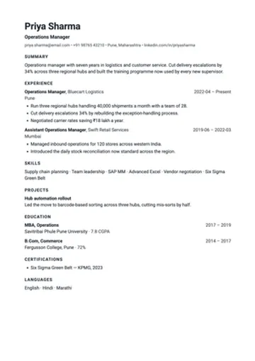 Minimal resume template: Nothing but type. The quietest resume here.