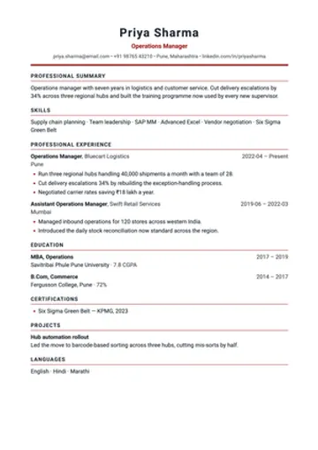 North America resume template: The US and Canadian resume: no photo, no personal details.