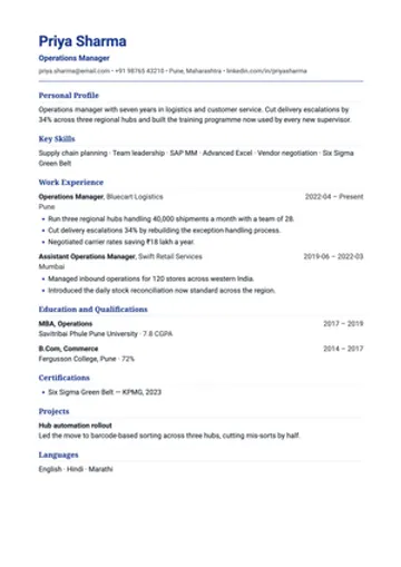 UK CV resume template: Personal profile and key skills first, as British employers expect.